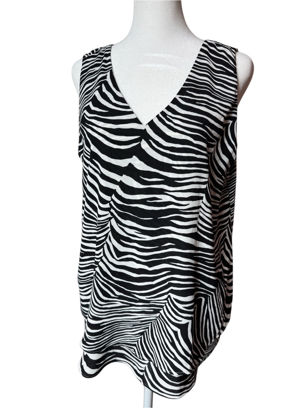 NWT Ann Taylor Factory Zebra Print Sleeveless Blouse M